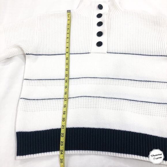 Commense Open Collar Button Up Sweater - Picture 8 of 9